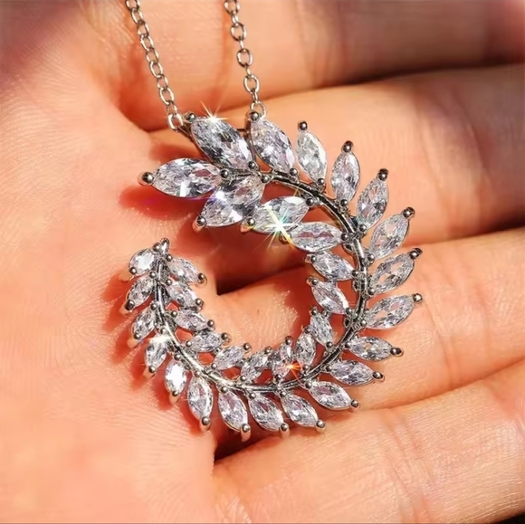 Silver Leaf Necklace - Picture 7 of 8